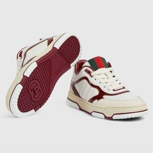 Gucci Cream and Burgundy Sneakers